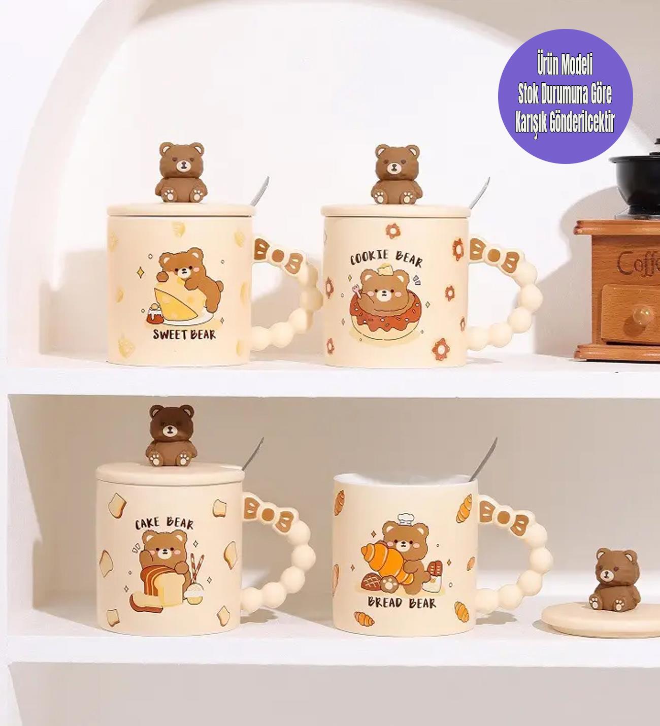 Ayıcık Desenli Eğlenceli Seramik KupagiftmodaBM-1466