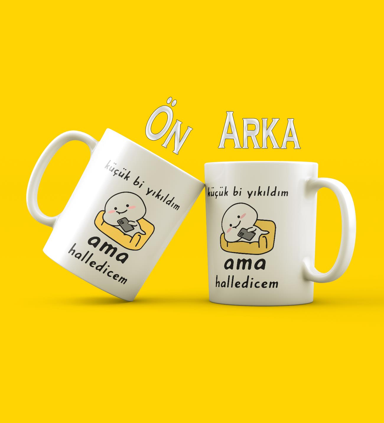 Küçük Bi Yıkıldım Tasarımlı Kupa BardakgiftmodaGmkp100625