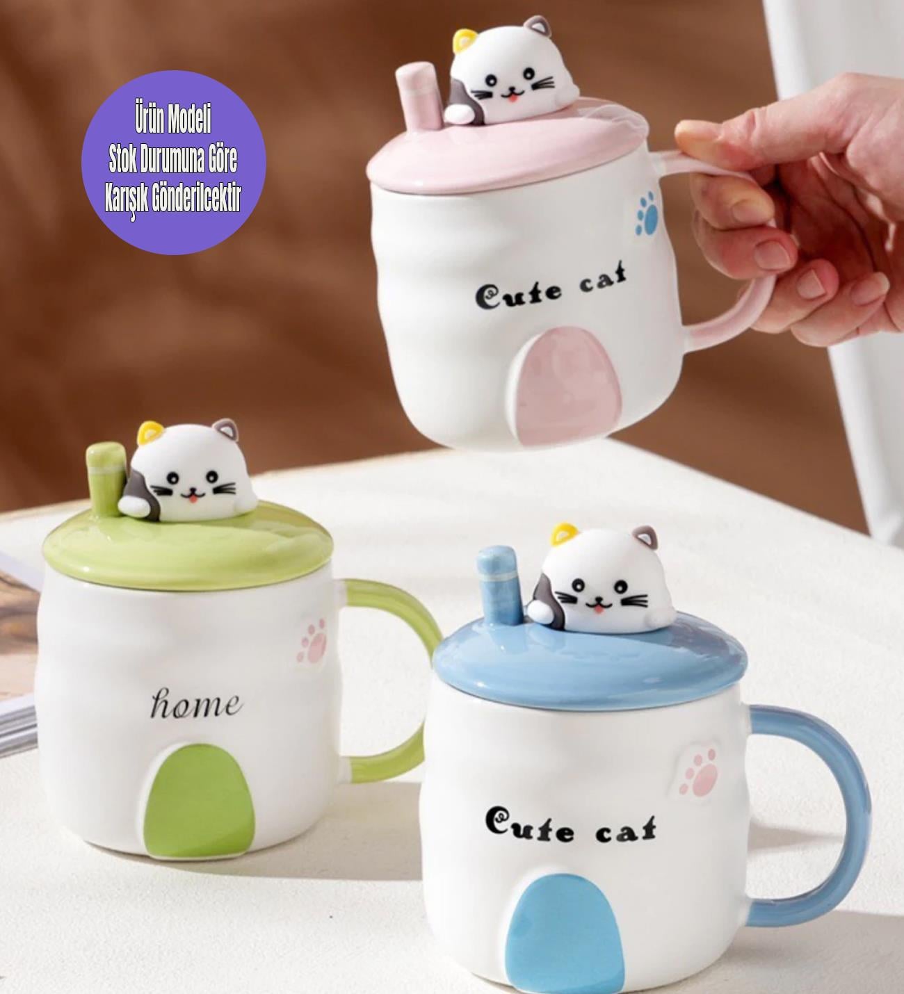 Renkli Panda Seramik KupagiftmodaBM-1458