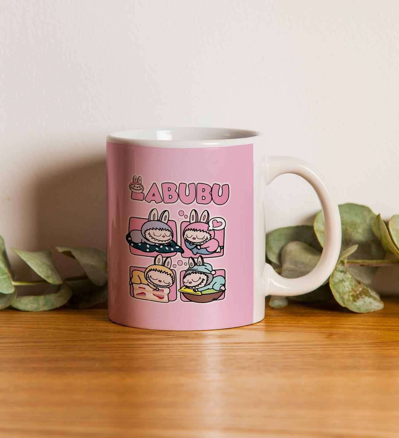 Pembe Labubu Tasarımlı Kupa BardakgiftmodaGmkp100654