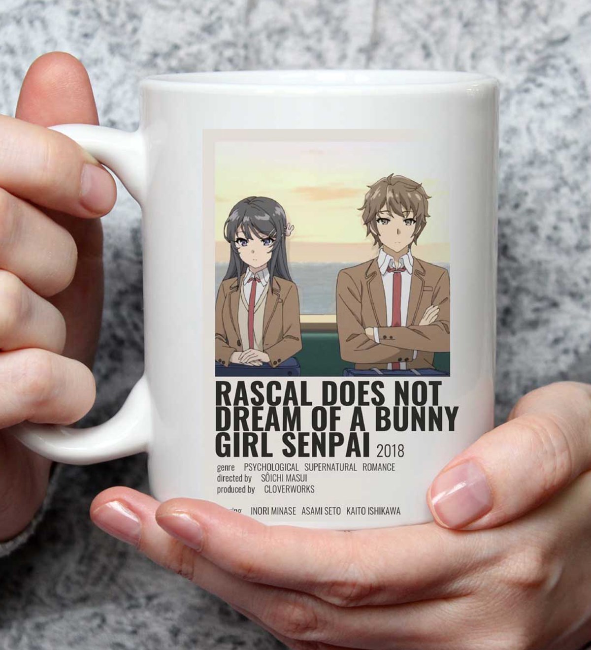 Rascal Does Not Dream of a Bunny Anime Tasarımlı Kupa BardakgiftmodaGmkp100498