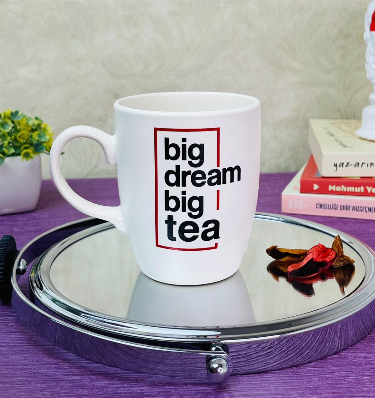 Big Dream Big Tea Tasarımlı 9 Cm Kupa BardakgiftmodaGmkp100296