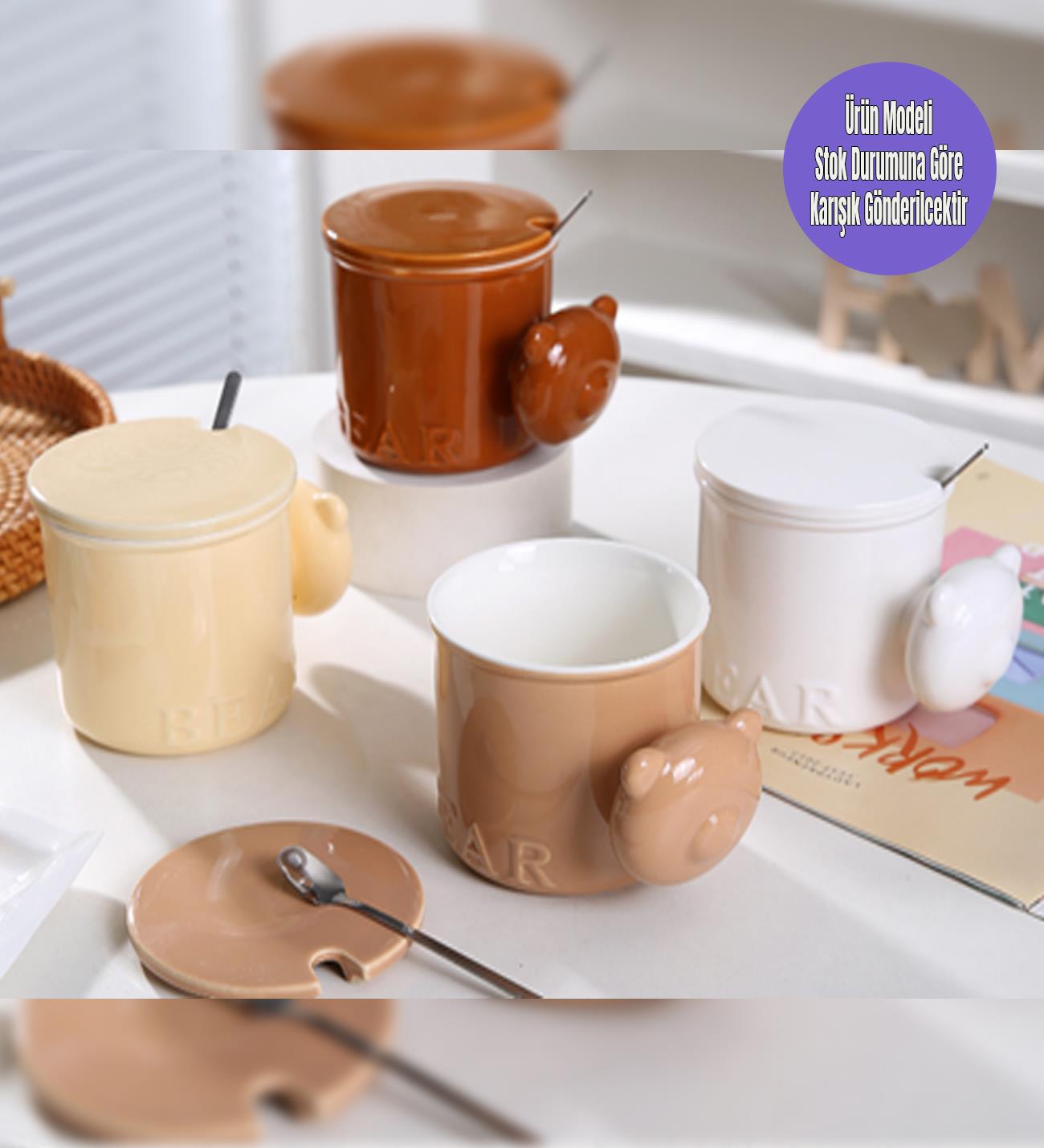 Sevimli Ayı Kulplu Seramik KupagiftmodaBM-1472