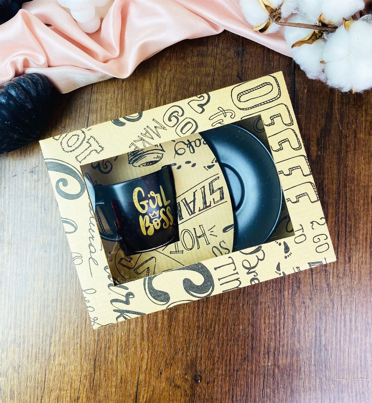 Özel Kutulu Girl Boss Türk Kahvesi FincanıgiftmodaGmkp100432
