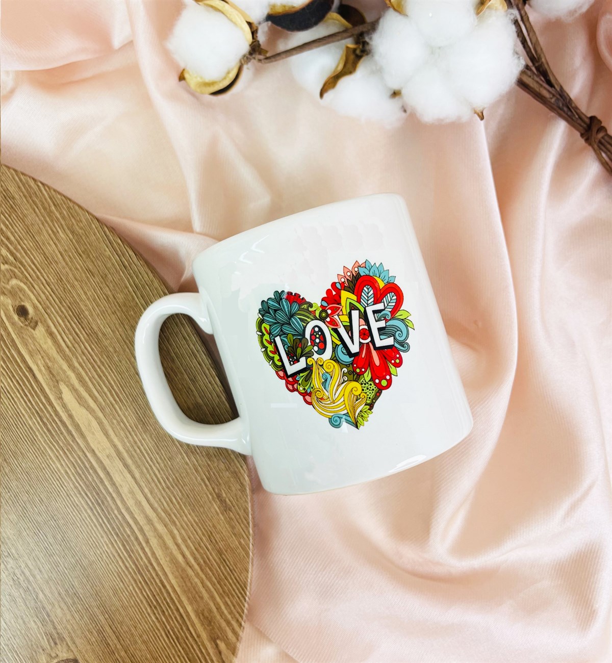 Love Kalp Tasarımlı Kupa BardakgiftmodaGmkp100407