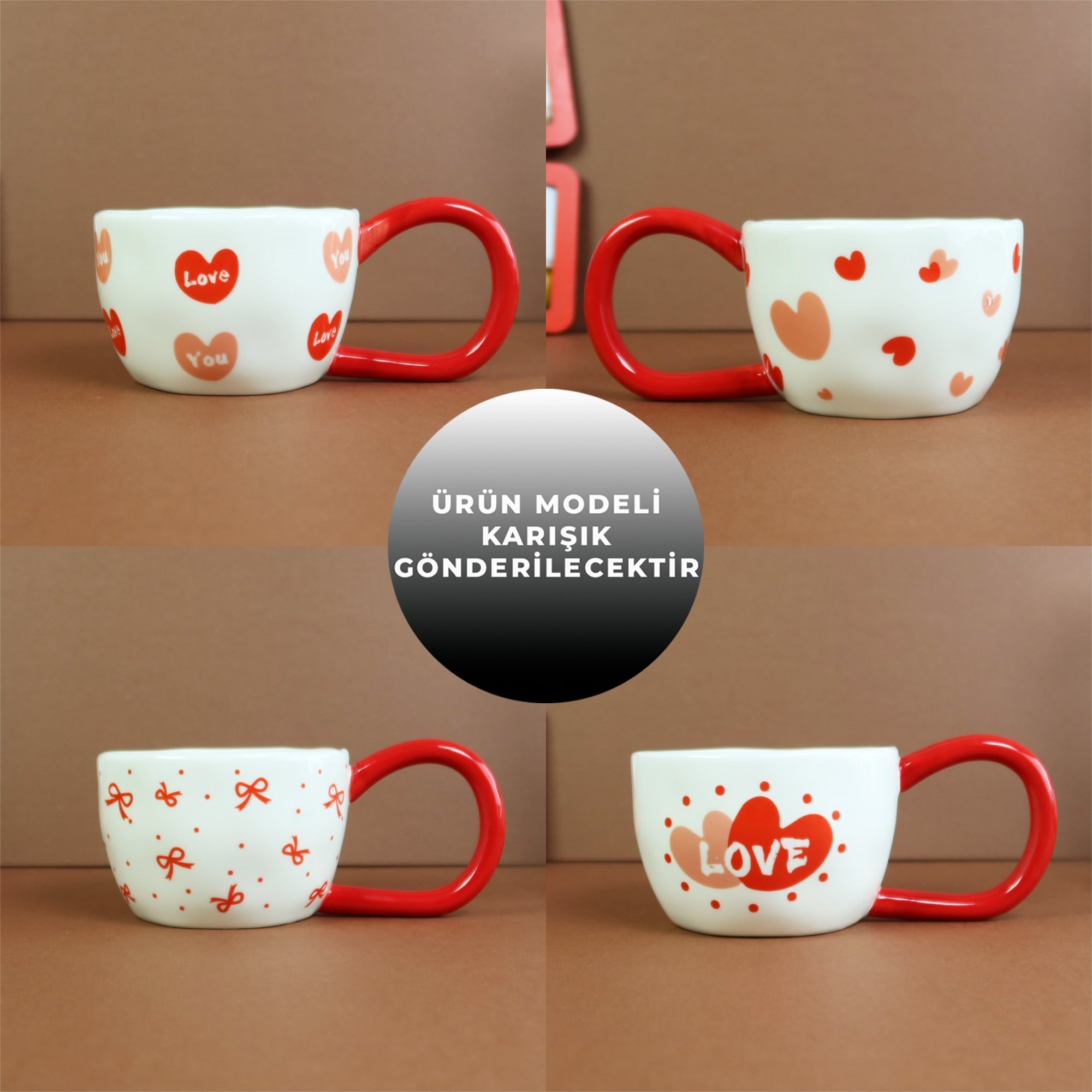 Love Kalp Seramik Kahve Kupası BM-2387giftmodaBM-2387