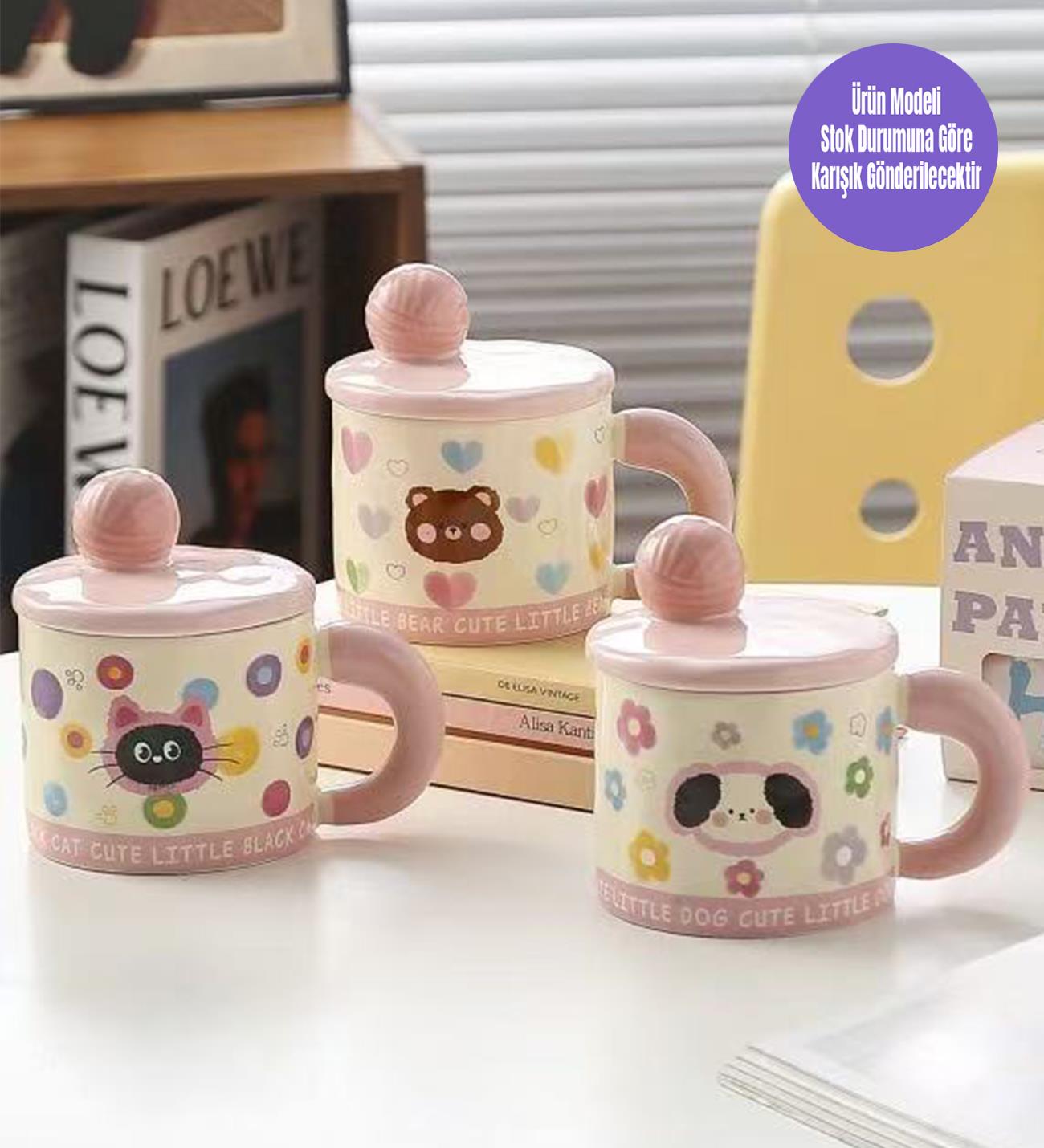 Sevimli Pati Temalı Seramik KupagiftmodaBM-1997