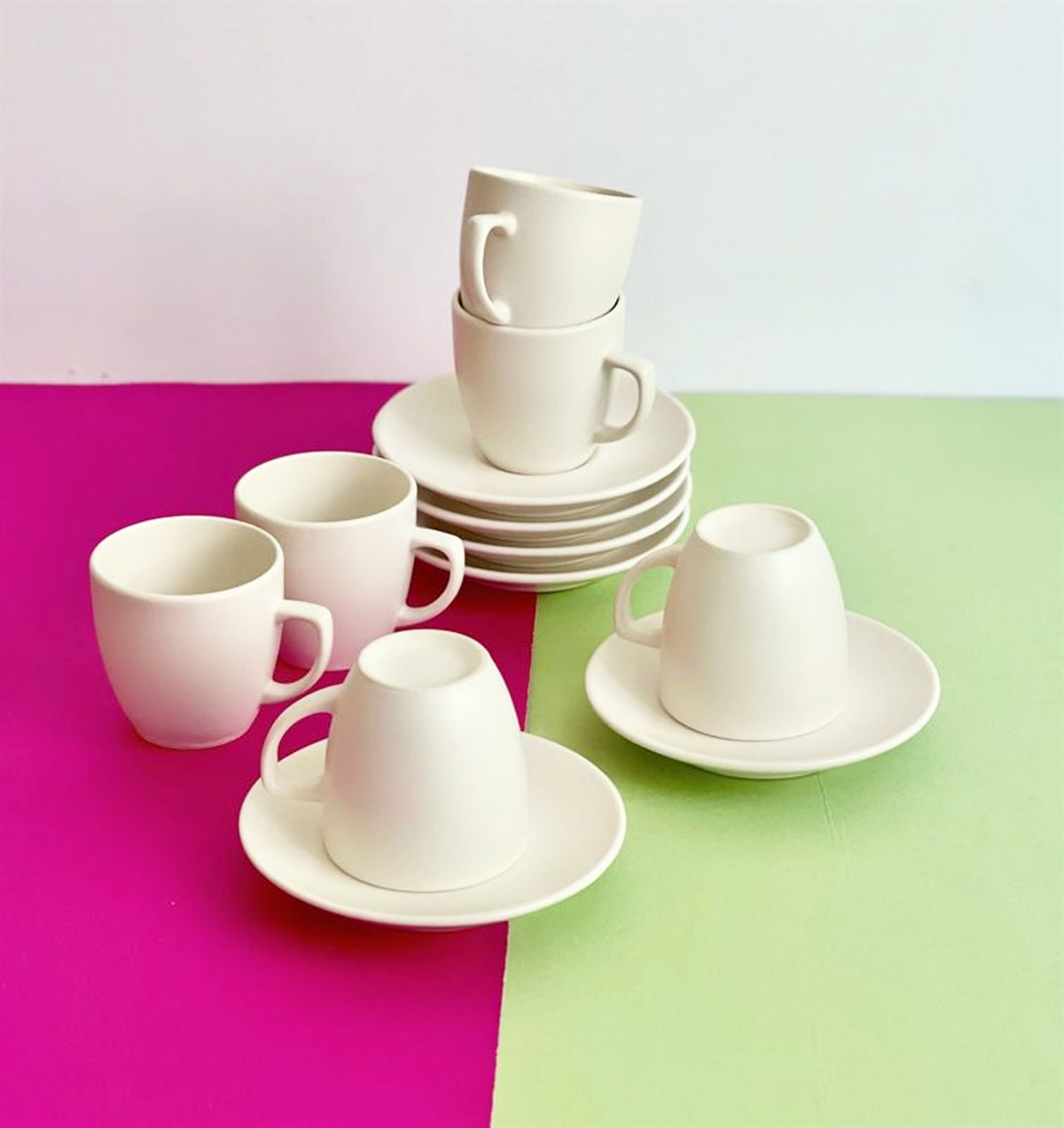 6'lı Mat Türk Kahvesi Fincan SetigiftmodaGmkp100195