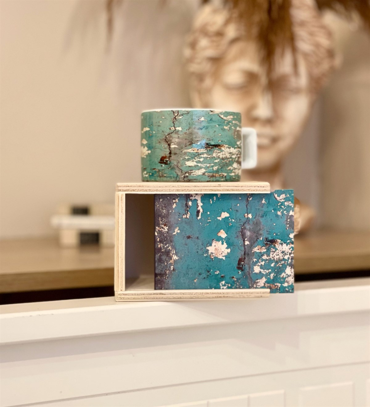 Paslı Demir Tasarımlı Kutulu KupaGiftmodaGmkp100130