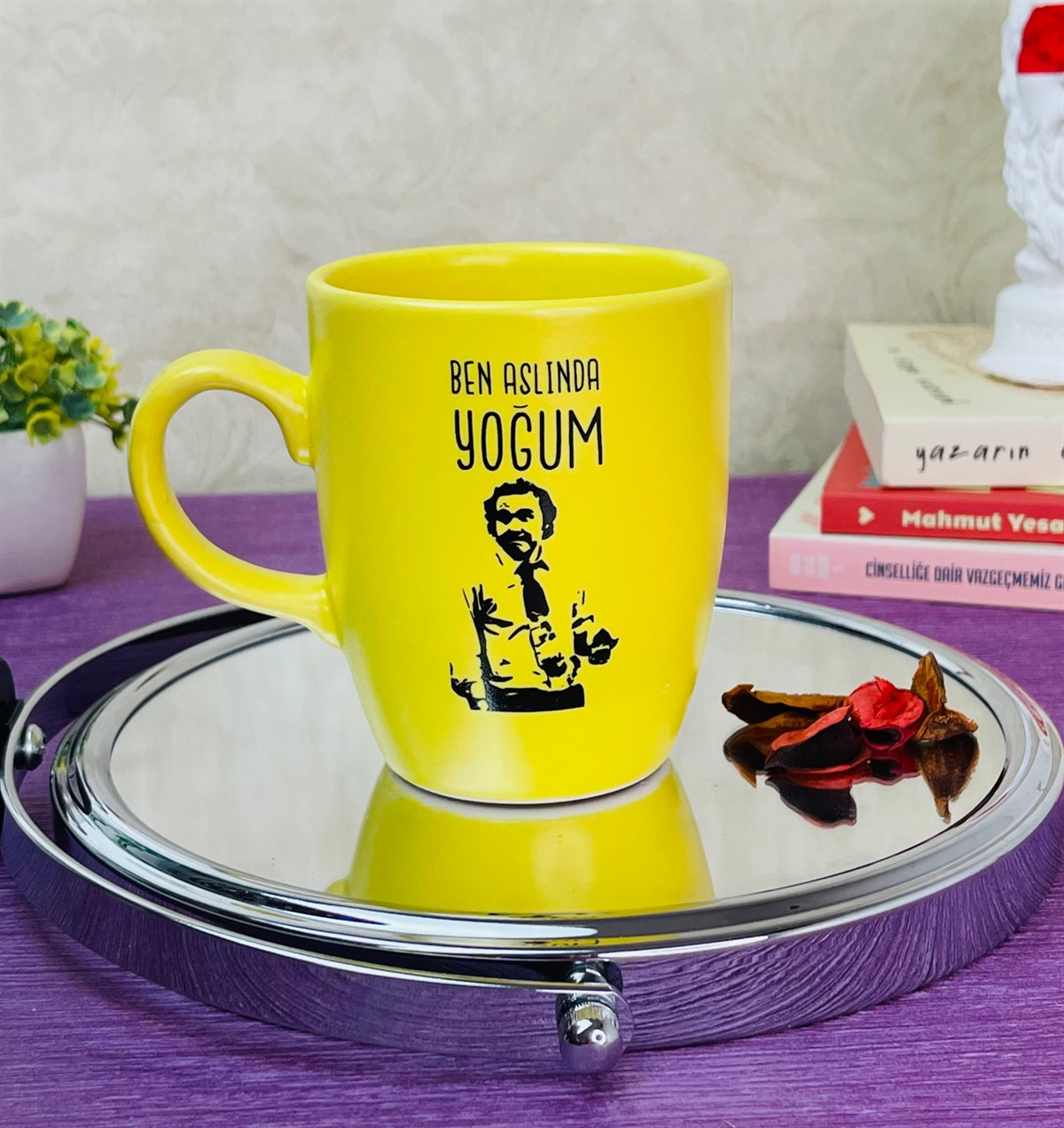 Ben Aslında Yoğum Tasarımlı 9 Cm Kupa BardakgiftmodaGmkp100293