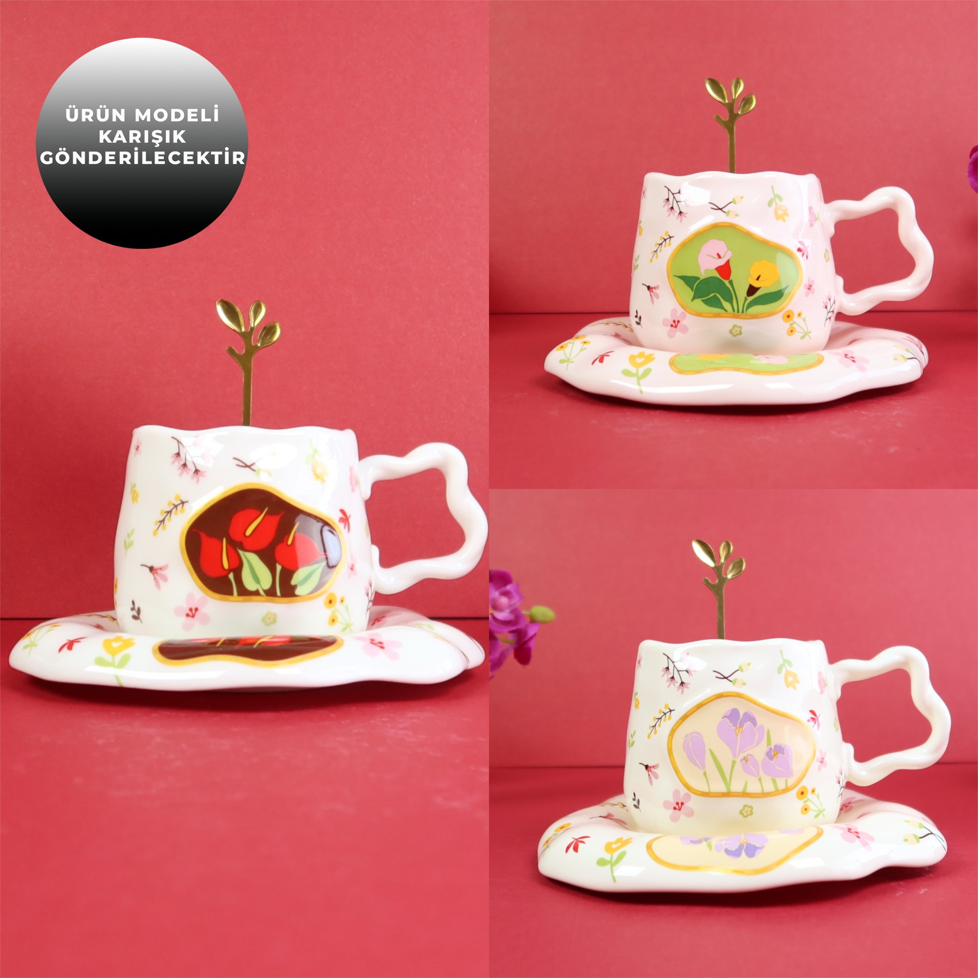 Çiçek Bahçesi Fincan Seti BM-2366giftmodaBM-2366