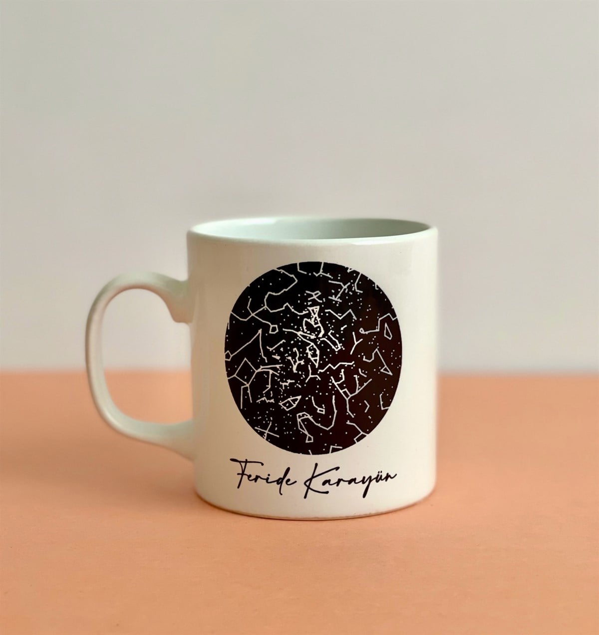 Kişiye Özel Yıldız Haritası Tasarımlı KupaGiftmodaGmkp100205