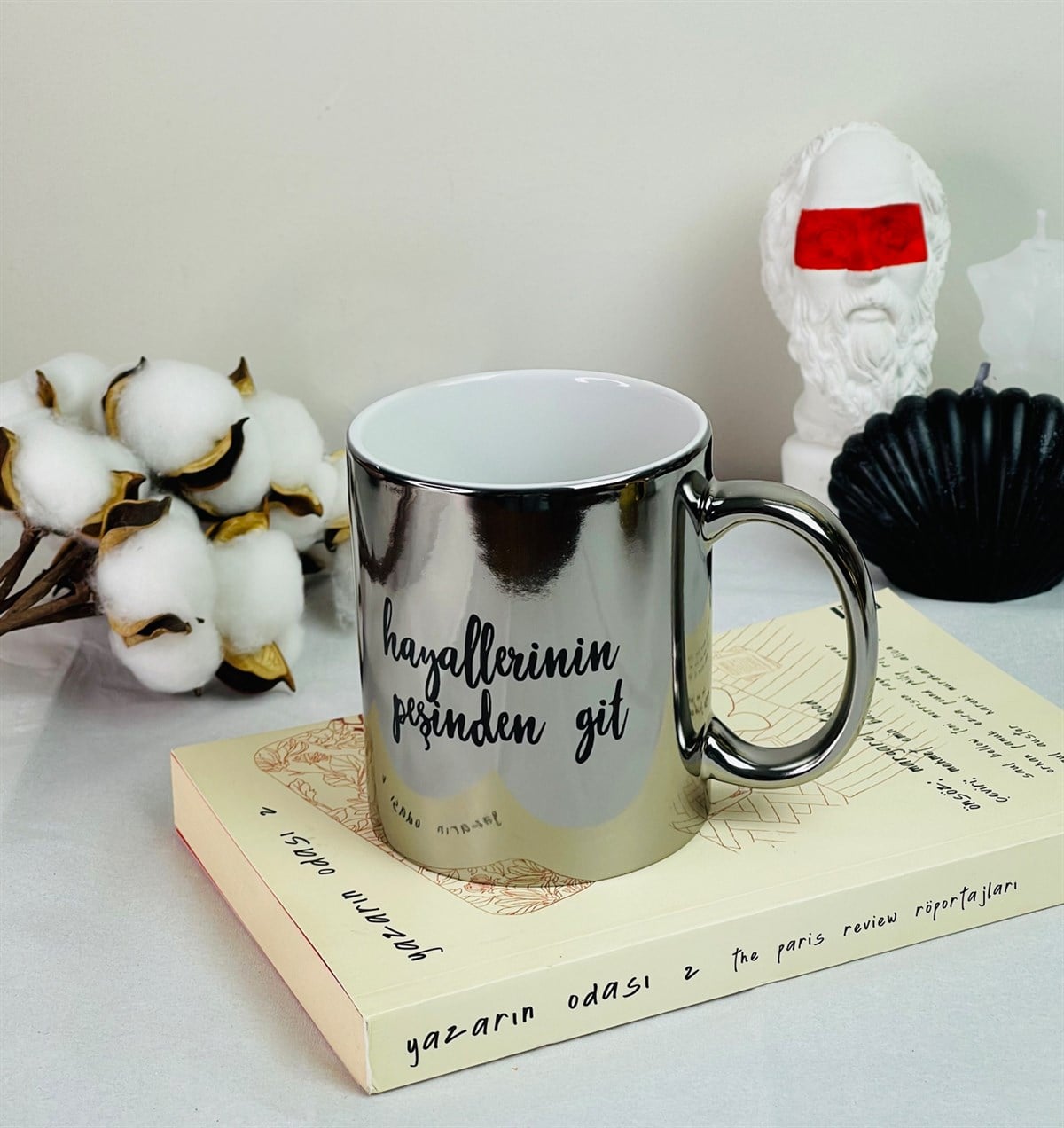 Hayallerinin Peşinden Git Tasarımlı Gümüş Kupa giftmodaGmkp100266