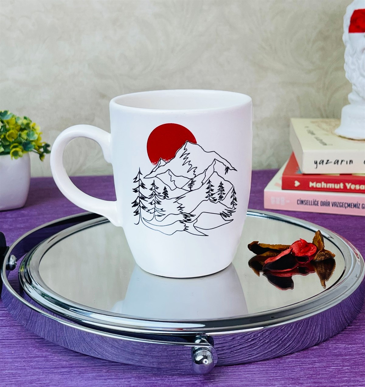 Anime Dağ Tasarımlı 9 Cm Kupa BardakgiftmodaGmkp100288