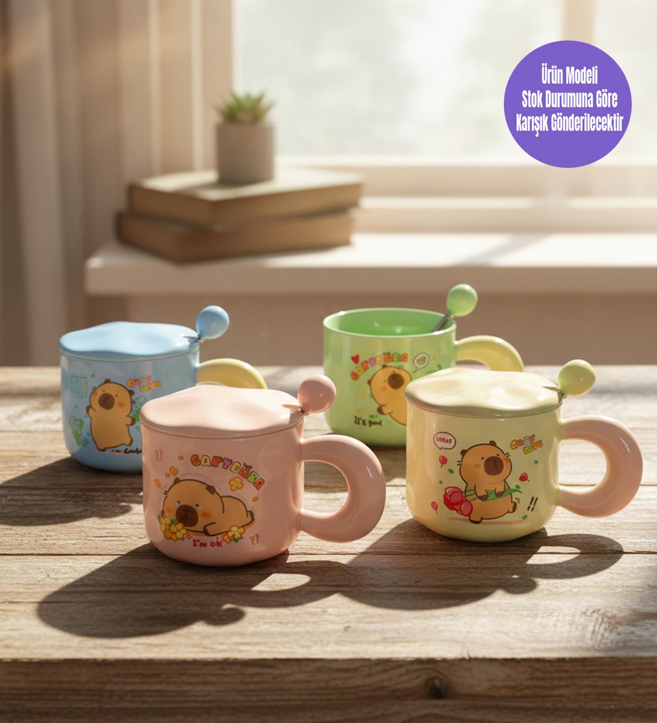 Sweet Capybara Temalı Seramik KupagiftmodaBM-1992