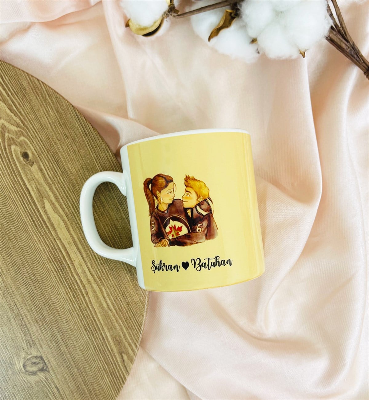 Kişiye Özel Sevimli Aşıklar Tasarımlı Kupa BardakgiftmodaGmkp100386