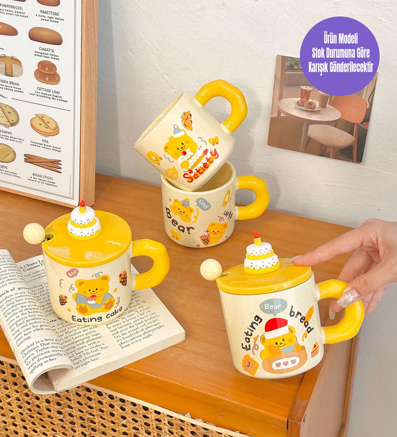 Sarı Ayıcık Temalı Seramik KupagiftmodaBM-2008