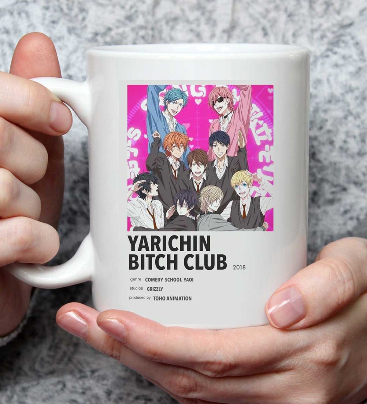 Yarichin Bitch Club Anime Tasarımlı Kupa BardakgiftmodaGmkp100517