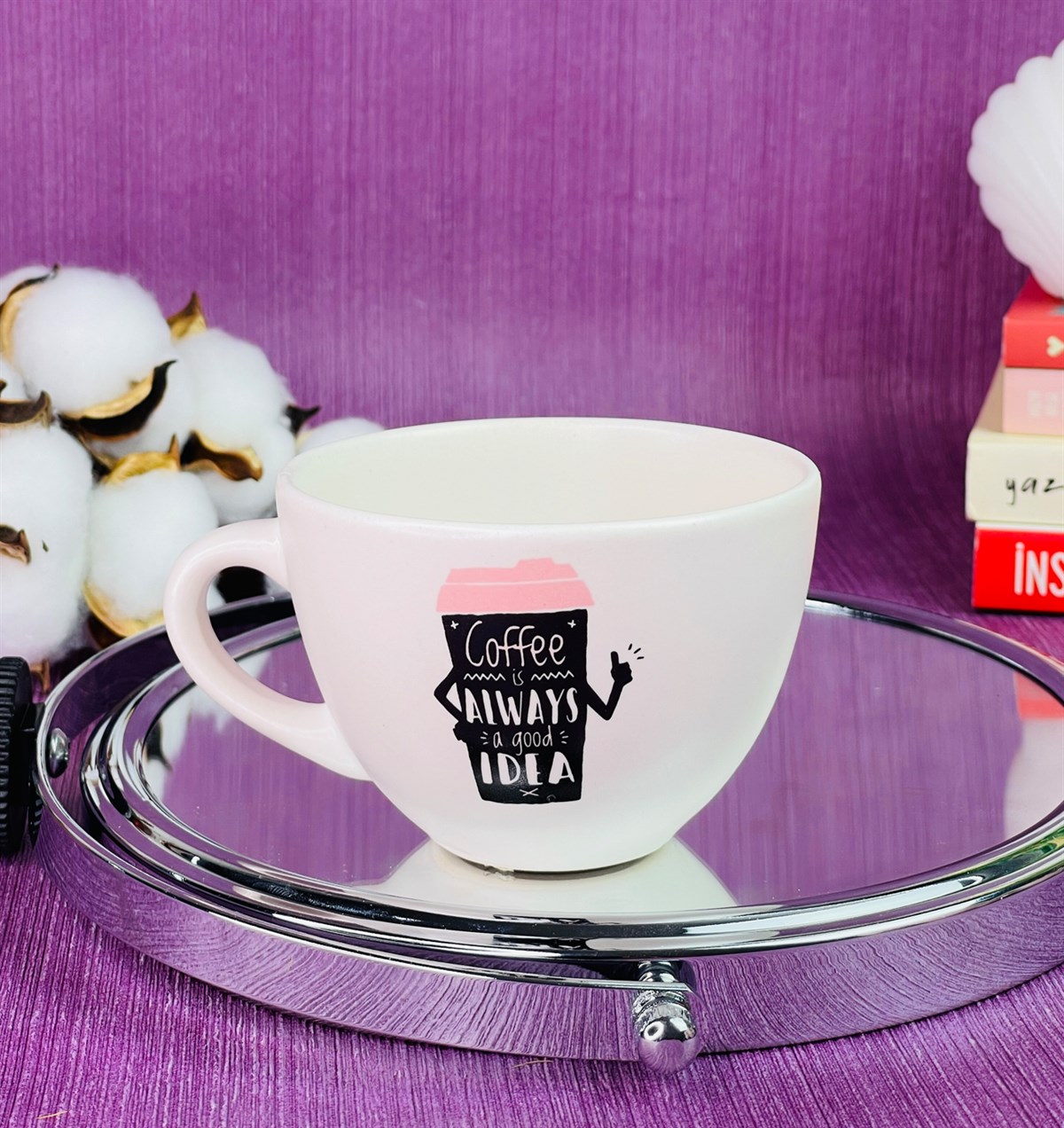Coffe Is Always Tasarımlı 6 Cm Kupa BardakgiftmodaGmkp100269