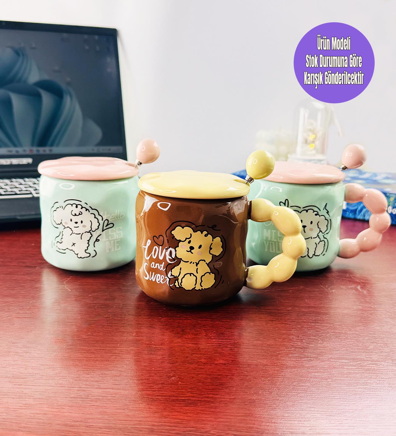 Sevimli Köpek Tasarımlı Seramik KupagiftmodaBM-1462