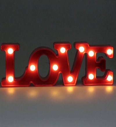 Love Tasarımlı Masa Lambası