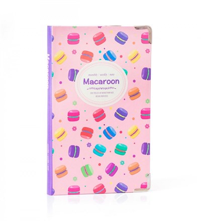 Makaron Tasarımlı Planlayıcı Defter Pembe