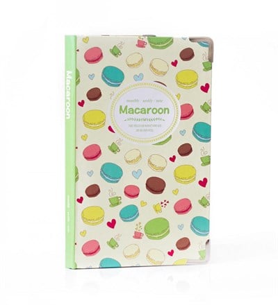 Makaron Tasarımlı Planlayıcı Defter Yeşil