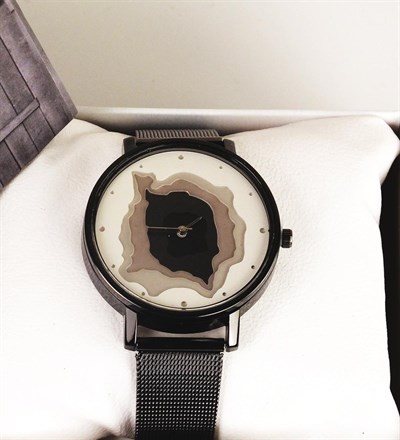 Metal Katmanlı Unisex Tasarım Saat
