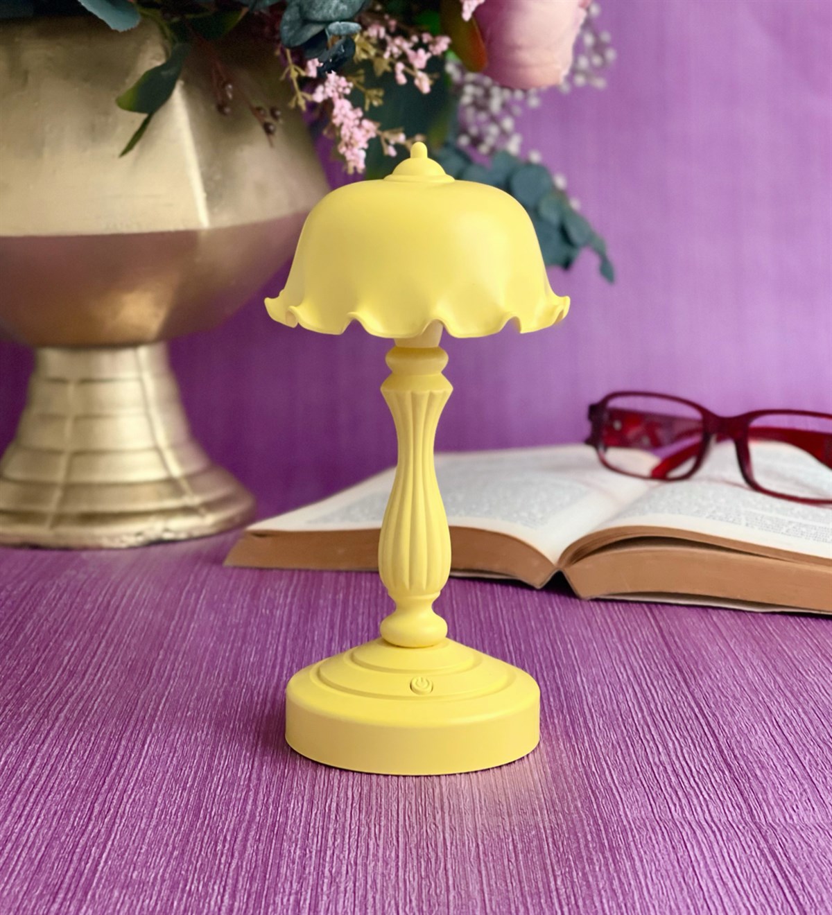 Mini Abajur Masa Lambası SarıGiftmodaGm-4155-Sari