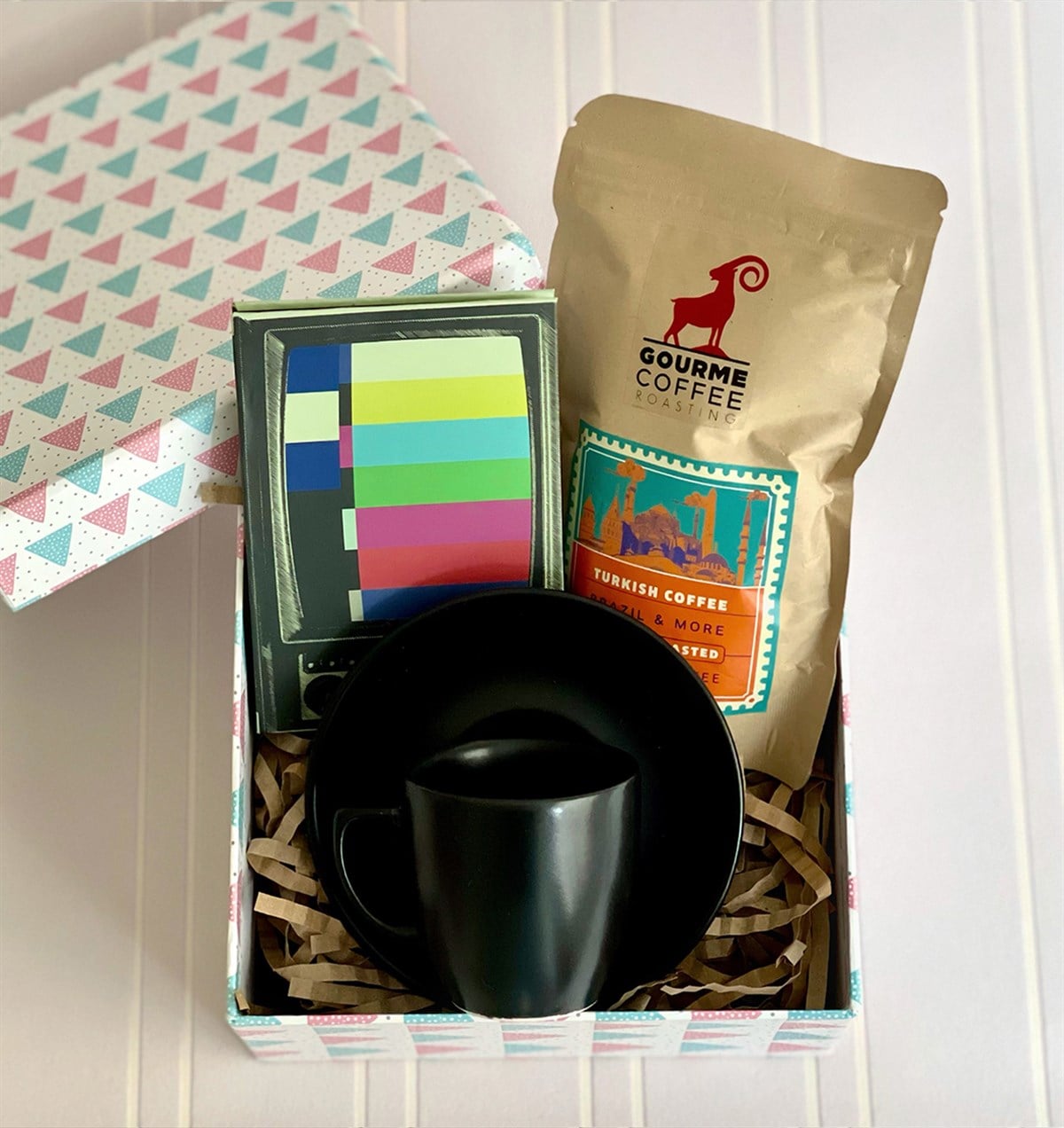 Türk Kahvesi Fincanı Nostaljik Tv Mini Fotoğraf Albümü ve Türk Kahvesi Mini Hediye Seti GiftmodaGmhs100986