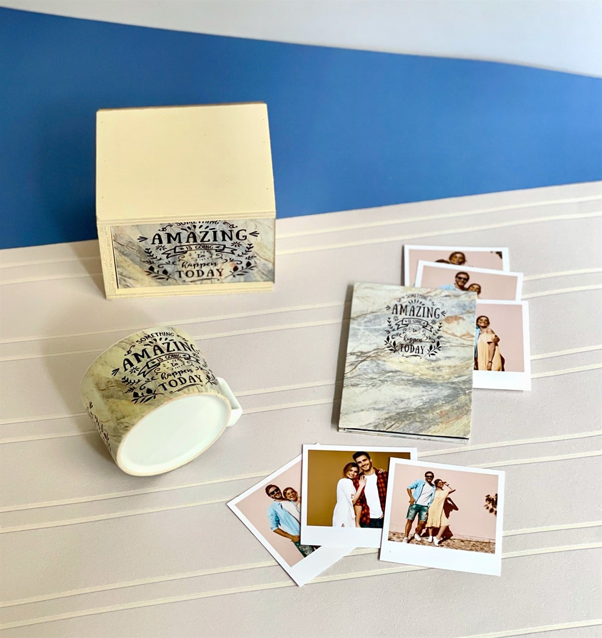 Kişiye Özel Fotoğraflı Amazing Tasarımlı Mini Fotoğraf Albümü ve Kutulu Kupa GiftmodaGmhs101086