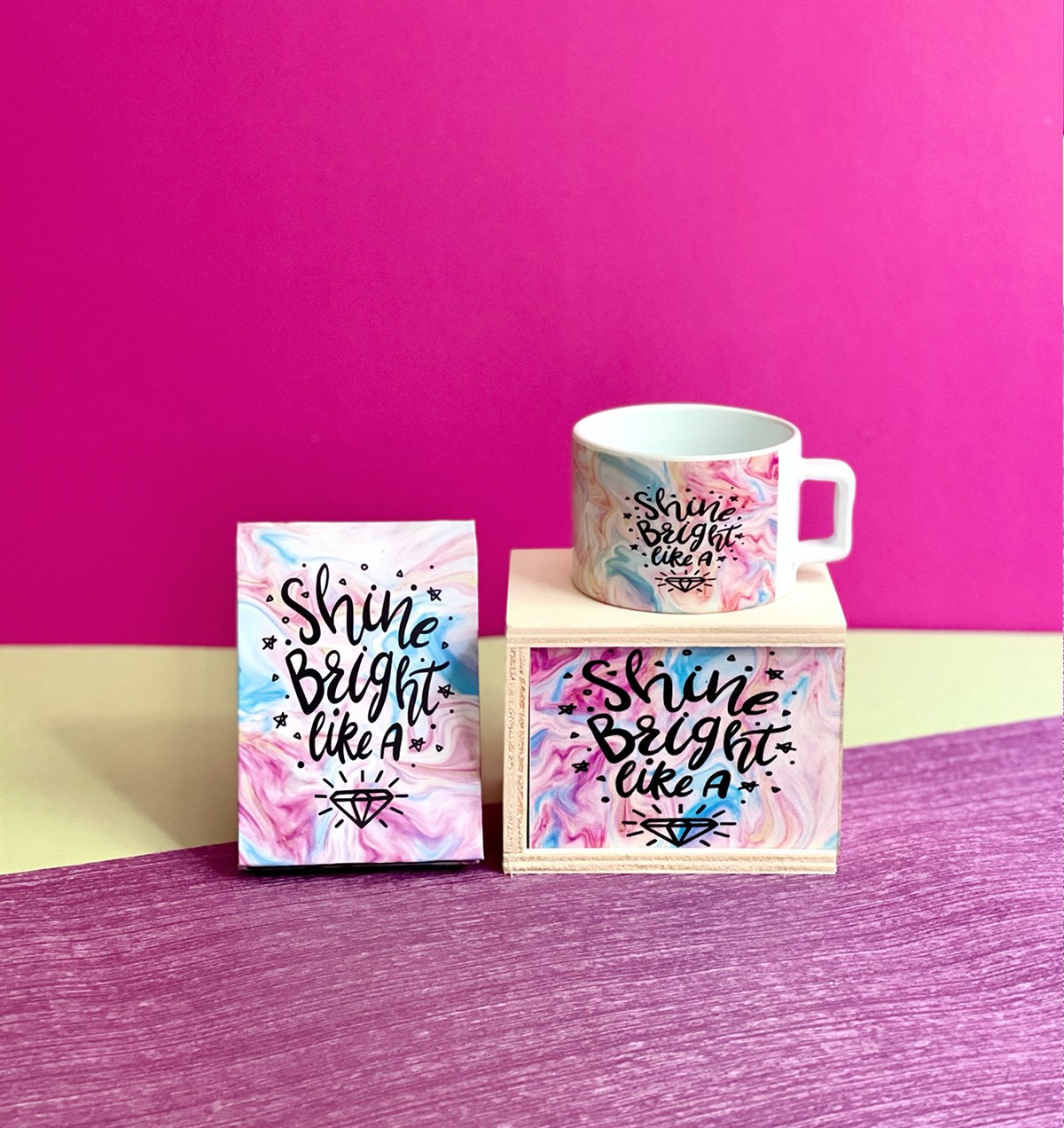 Elmas Mini Fotoğraf Albümü ve Kutulu Kupa GiftmodaGmhs101051