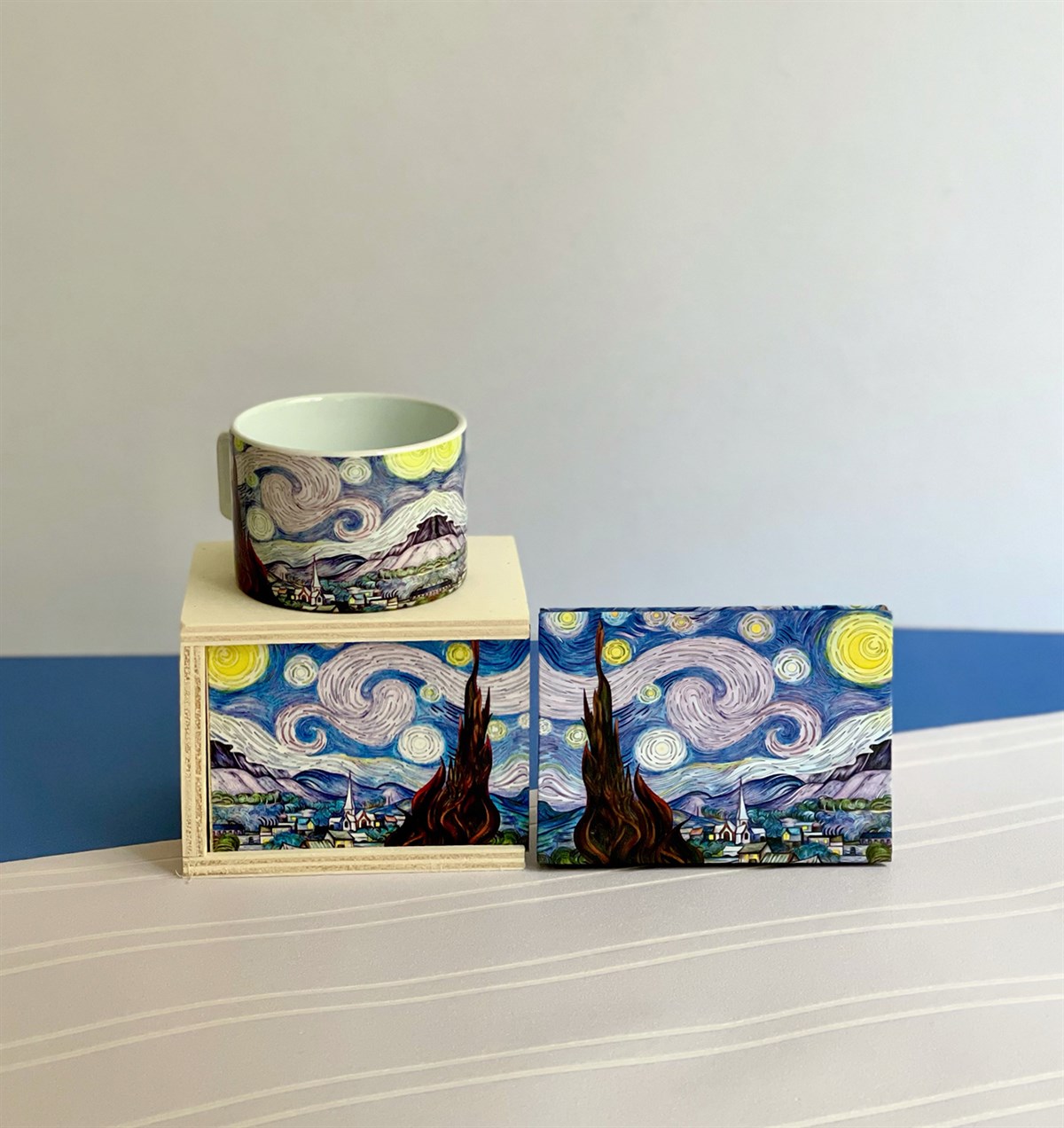Van Gogh Mini Fotoğraf Albümü ve Kutulu Kupa GiftmodaGmhs101059