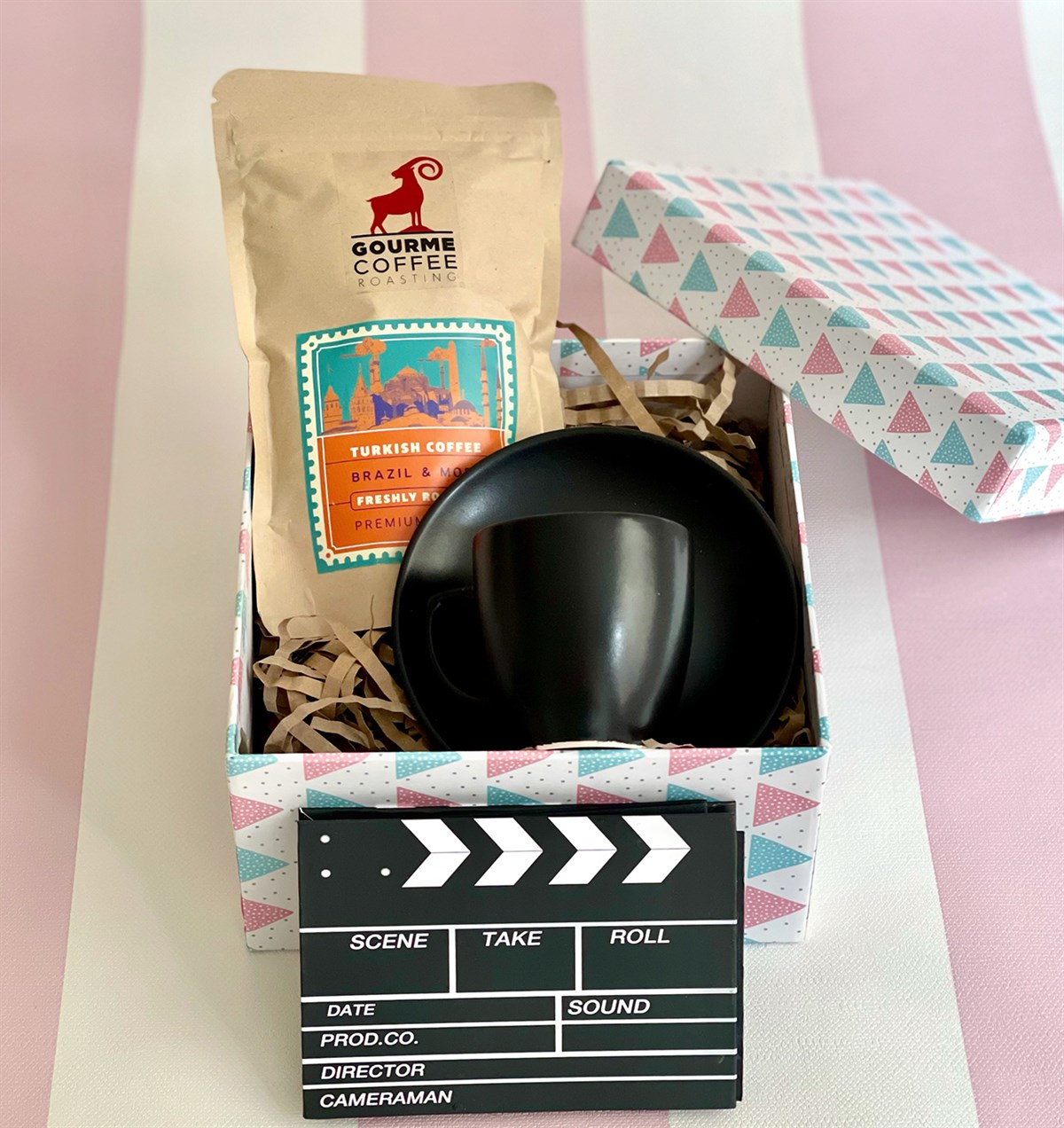 Türk Kahvesi Fincanı Klaket Mini Fotoğraf Albümü ve Türk Kahvesi Mini Hediye Seti GiftmodaGmhs101035