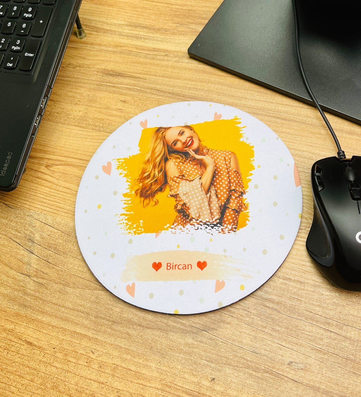 Kişiye Özel Fotoğraflı Oval Mouse Pad	giftmodaGmms000013