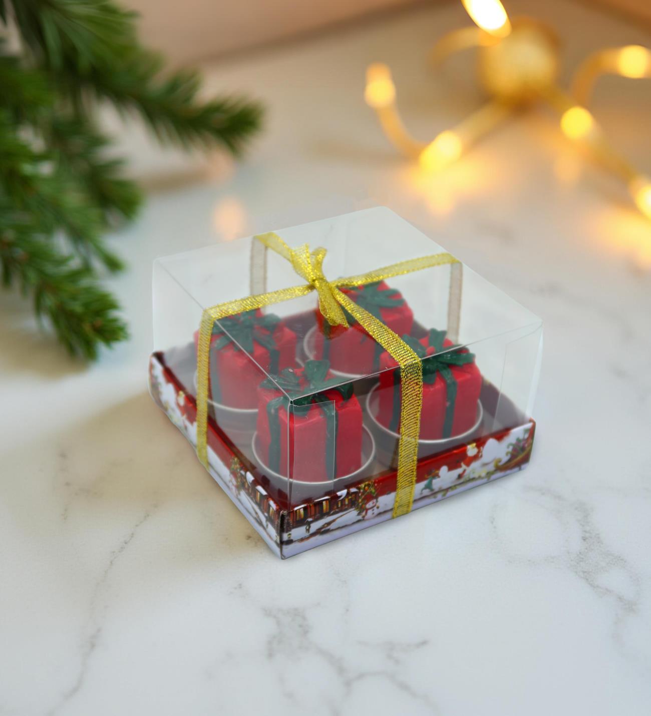 4'lü Yılbaşı Temalı Dekoratif Mum SetigiftmodaBM-1728