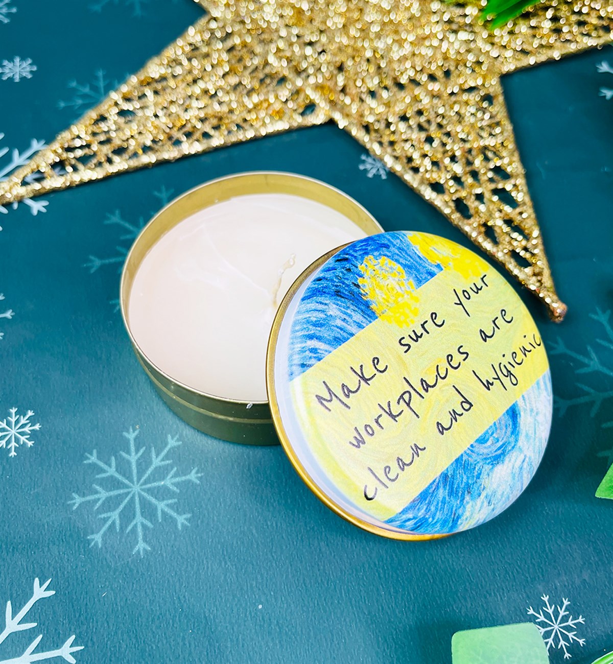 Van Gogh Tasarımlı Kokulu Teneke MumgiftmodaGmmum0031