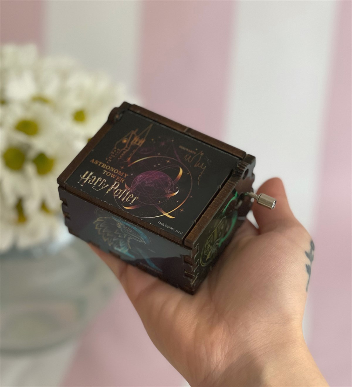 Harry Potter Lisanslı Orjinal Astronomy Tower Tasarımlı Ahşap Müzik KutusuGiftmodaGmmk000002
