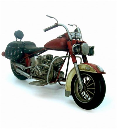 Nostaljik Chopper Metal Motosiklet - Büyük Boy