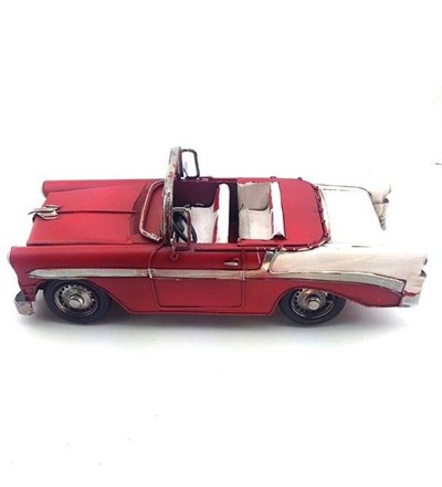 Nostaljik Metal Kırmızı Chevrolet