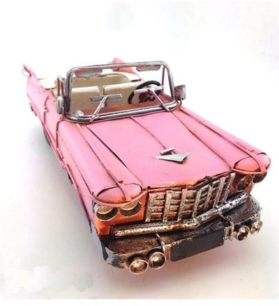 Nostaljik Metal Pembe Chevrolet