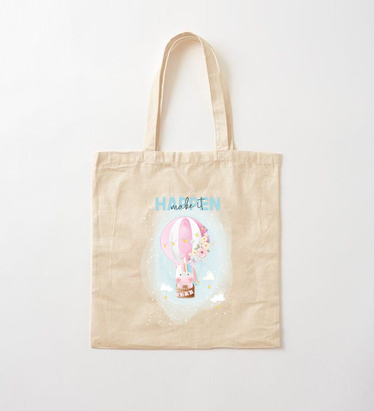 Happen Make It Tasarımlı Bez ÇantagiftmodaGmcnt100014