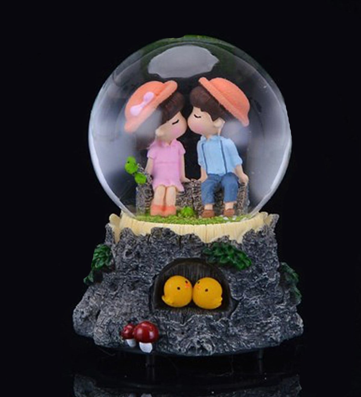 Öpüşen Sevgililer Kar KüresiGift modagm-1204-opusen