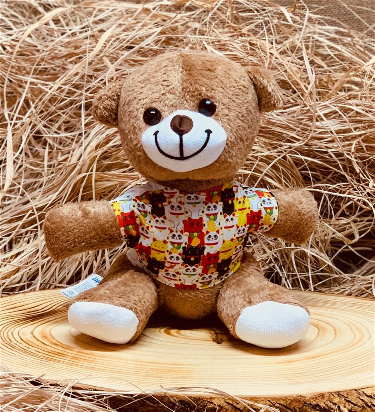 Patisini Sallayarak Kötülükleri Kovan Kedi Tasarımlı Peluş Ayıcık