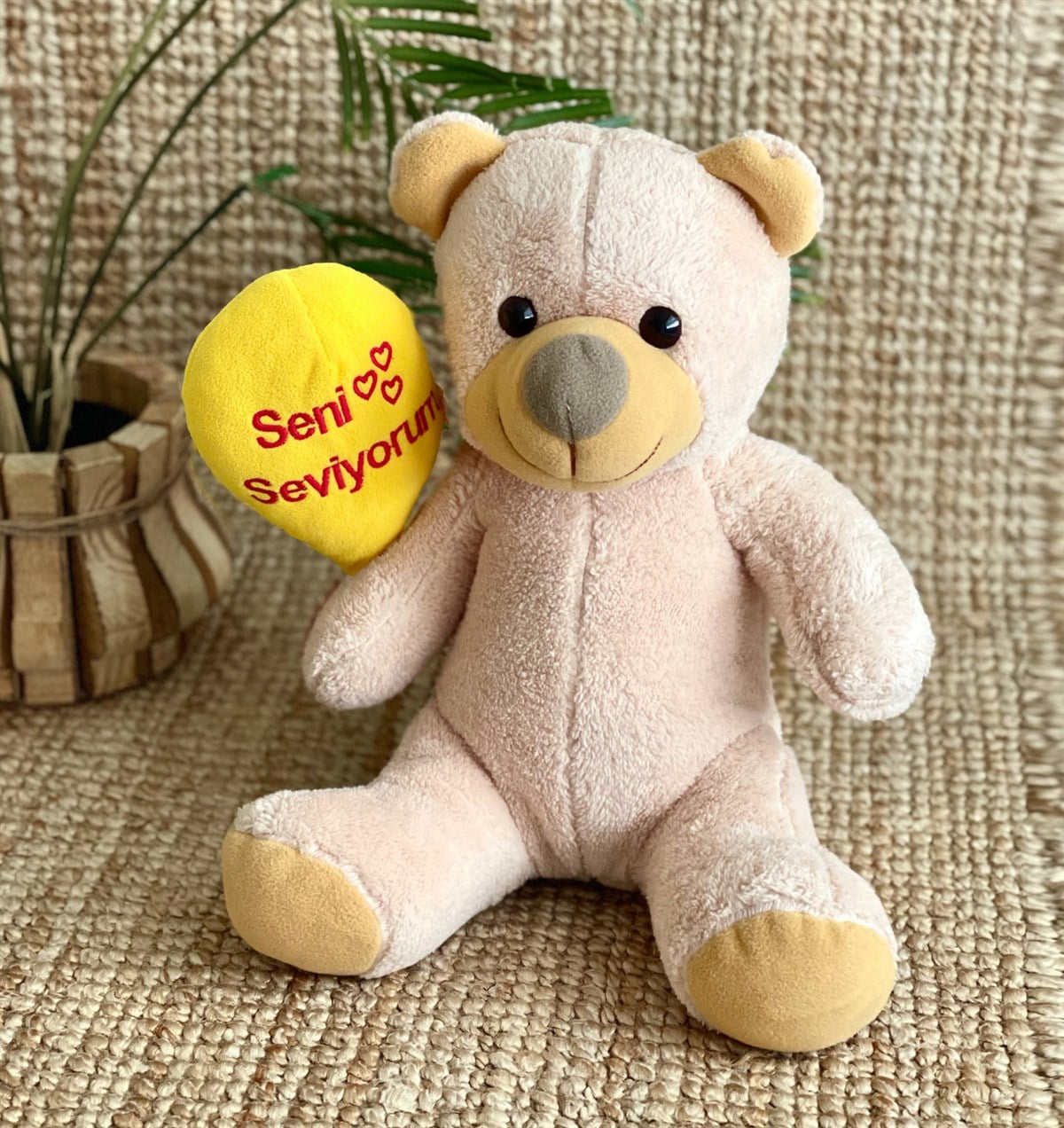 Seni Seviyorum Tasarımlı Peluş AyıcıkGiftmodaGmpl00005