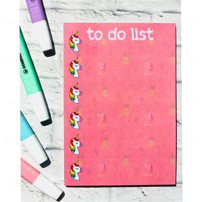 Pembe Yapraklı Unicorn To Do List