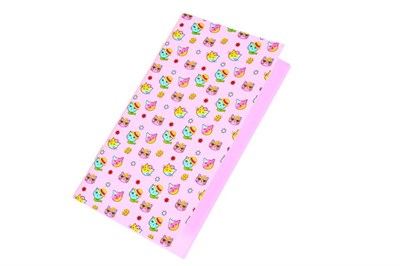 Renkli Kediler Pembe Yapraklı Defter