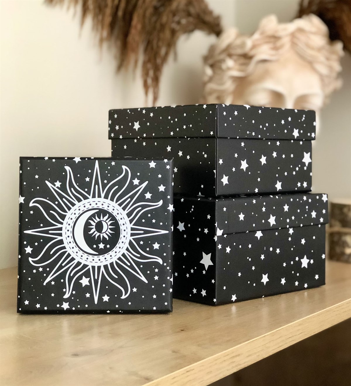 Satürn Güneş Tasarımlı 3'lü KutuGiftmodaSaturn-Gunes-Kutu