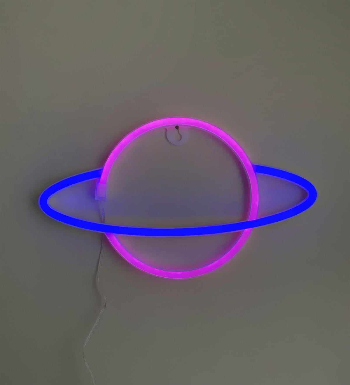 Satürn Neon Işıklı Duvar LambasıGiftmodaGm-4145	