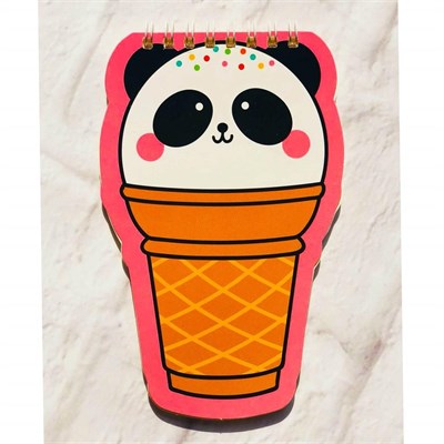 Şekilli Defter Dondurma Panda